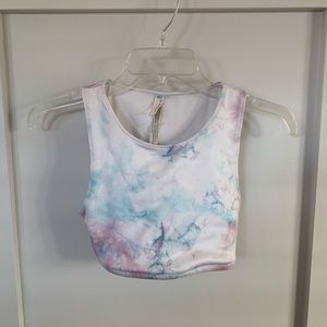 Free People women’s tie dye sports bra/ crop top